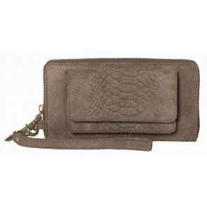Burkely Anaconda portemonnee & iPhone wallet Taupe Voorkant