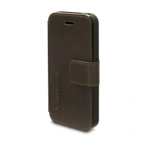 dbramante1928 Copenhagen Leather Wallet iPhone 5/5S/SE Hunter Dark voorkant