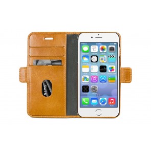 dbramante1928 Lynge Leather Wallet iPhone 8/7/6 Series Tan Open