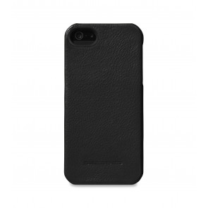 Decoded iPhone 5/5S/SE Leather Back Cover Black Achterkant