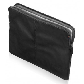 Decoded Basic Leather Sleeve MacBook 15 inch Black Voorkant Open