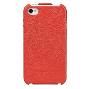 Decoded iPhone 4/4S Leather Flip Case Red Achterkant