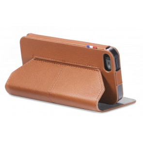 Decoded iPhone 5/5S/SE Leather Surface Wallet Brown Achterzijde