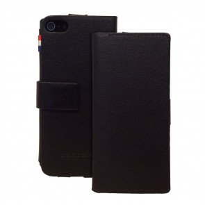 Decoded iPhone 5/5S/SE Leather Wallet Type Black Voor- en Achterkant