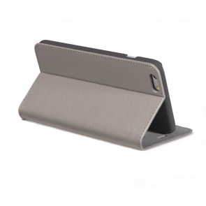 Decoded iPhone 6 Plus Leather Surface Wallet Grey Stand Achterkant