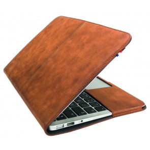 Decoded Leather Sleeve MacBook Air 11 inch Vintage Brown Open
