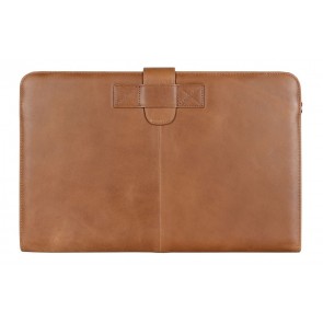 Decoded Leather Sleeve Strap MacBook Air 13 inch Vintage Brown Voorkant