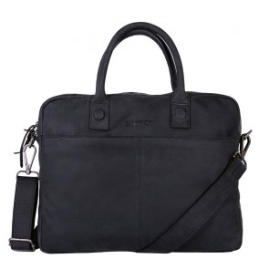 DSTRCT Wall Street Business Bag Black 11-14 inch Voorkant
