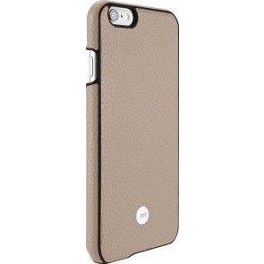 Just Mobile Quattro Back Cover iPhone 6/6S Beige achterkant met silver iPhone