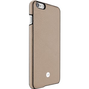 Just Mobile Quattro Back Cover iPhone 6/6S Plus Beige achterkant met silver iPhone