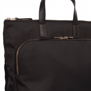 Knomo Harewood Leather Backpack Black 15 inch Voorvak
