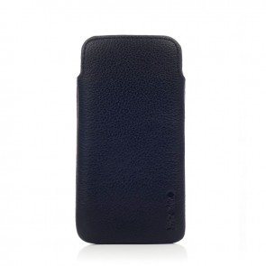 Knomo iPhone 5 Leather Slim Black Voorzijde