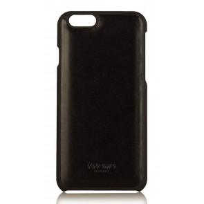 Knomo iPhone 6 Leather Snap On Case Black Achterkant