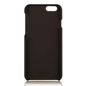 Knomo iPhone 6 Leather Snap On Case Black Voorkant