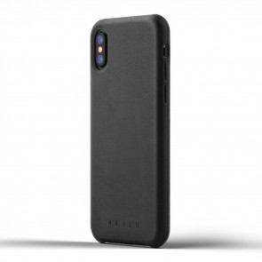 Mujjo Leather Case iPhone X / XS Black Achterkant