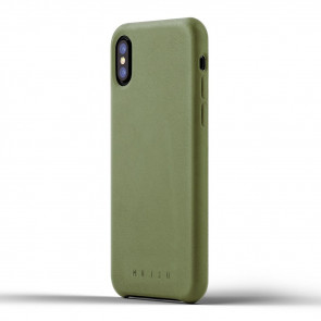 Mujjo Leather Case iPhone X / XS Olive