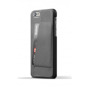 Mujjo Leather Wallet Case 80 iPhone 6 Grey Achterkant