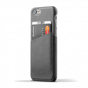 Mujjo Leather Wallet Case iPhone 6/6S Gray achterkant