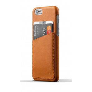Mujjo Leather Wallet Case iPhone 6 Tan Achterkant