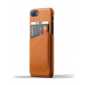 Mujjo Leather Wallet Case iPhone 7 Tan Achterkant