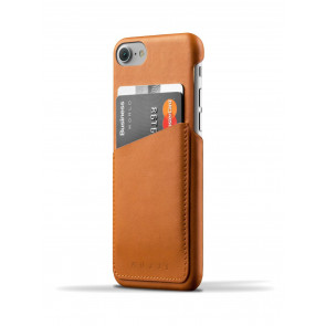 Mujjo Leather Wallet Case iPhone 7 Tan Achterkant