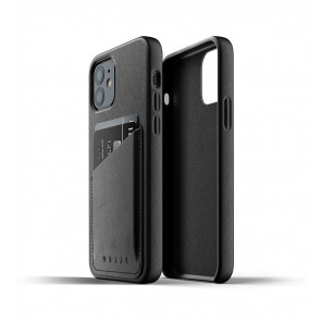 Mujjo Leren Wallet Case iPhone 12 & 12 Pro Hoesje Zwart