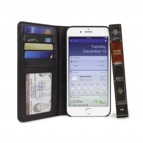 Twelve South BookBook iPhone 7 Plus Case Wallet Brown Open