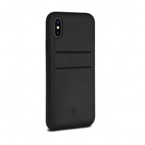 Twelve South Relaxed Leather Case Pockets iPhone X / XS Black Achterkant
