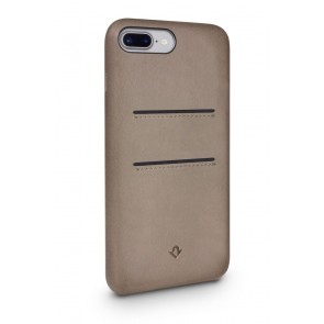 Twelve South Relaxed Leather Case Pockets iPhone 8 Plus / 7 Plus Warm Taupe Achterkant