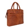 DSTRCT Wall Street Business Bag Cognac 11-14 inch Voor- zijkant