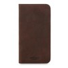 Knomo iPhone X Leather Premium Folio Brown Voorkant