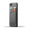 Mujjo Leather Wallet Case iPhone 7 Gray Achterkant
