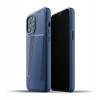 Mujjo Leren Wallet Case iPhone 12 Pro Max Hoesje Blauw